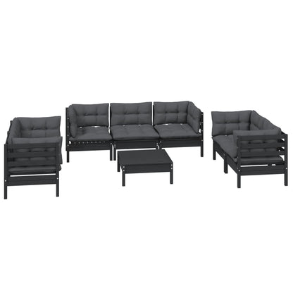 Set Salotto da Giardino con Cuscini 8 pz Legno Massello di Pino