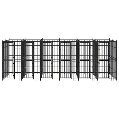 Gabbia per Cani da Esterno in Acciaio 11,06 mÂ²