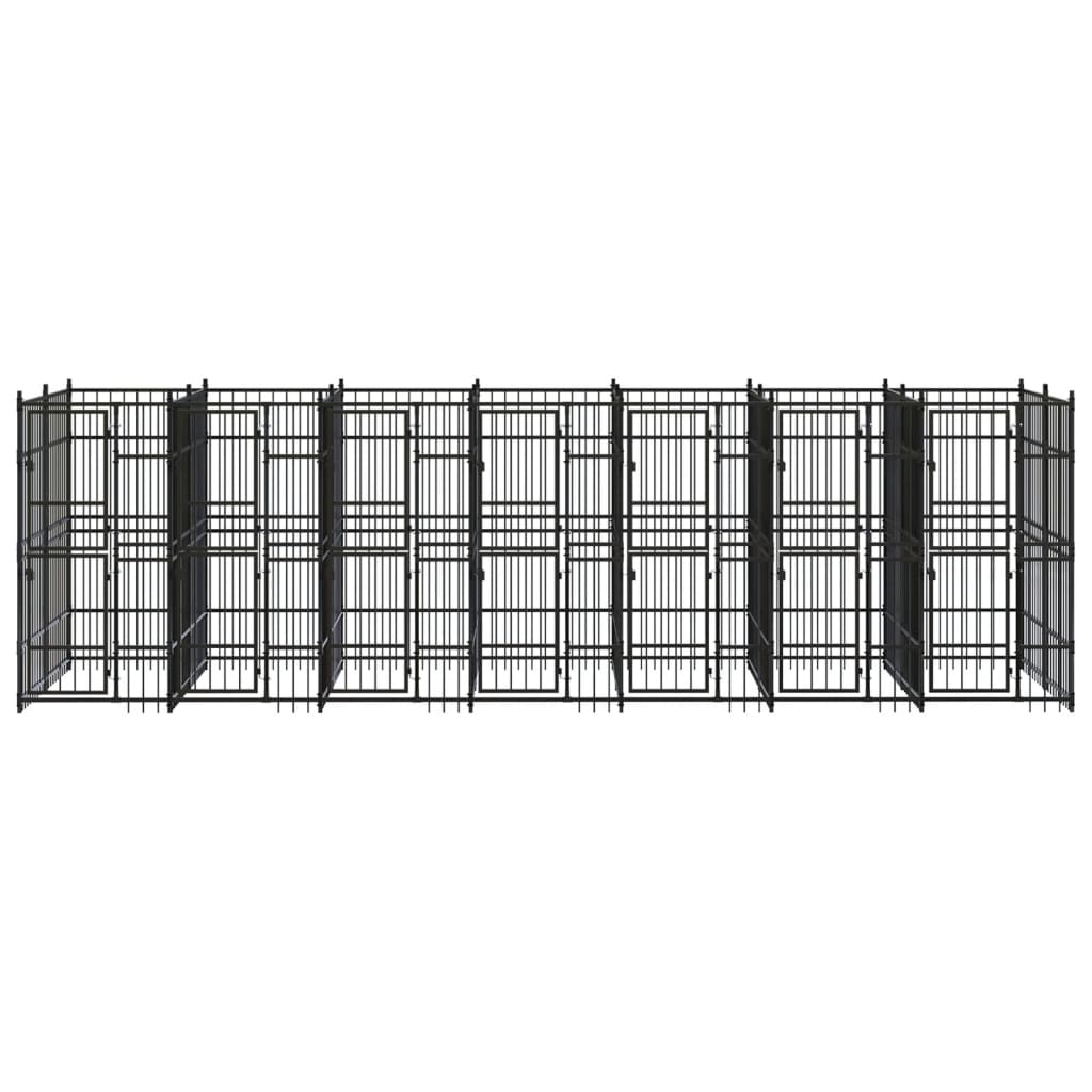 Gabbia per Cani da Esterno in Acciaio 12,9 mÂ²