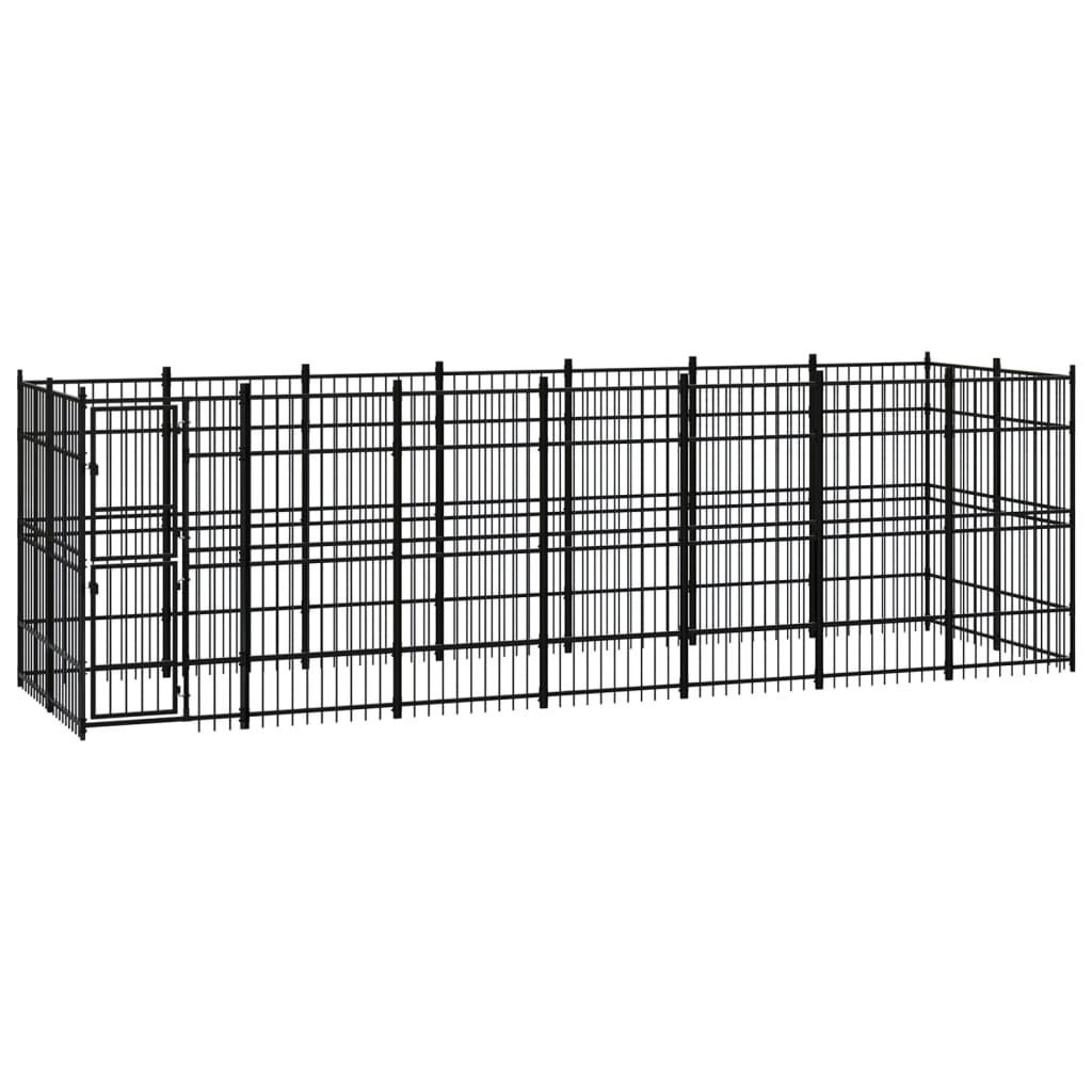 Gabbia per Cani da Esterno in Acciaio 12,9 mÂ²