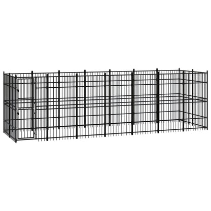 Gabbia per Cani da Esterno in Acciaio 12,9 mÂ²