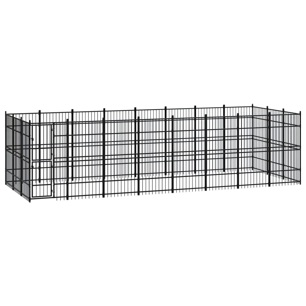 Gabbia per Cani da Esterno in Acciaio 22,12 mÂ²
