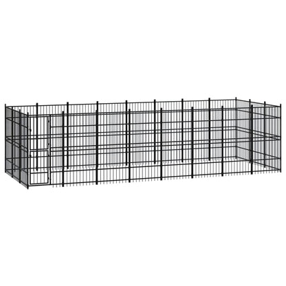 Gabbia per Cani da Esterno in Acciaio 22,12 mÂ²