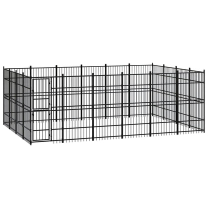 Gabbia per Cani da Esterno in Acciaio 22,12 mÂ²