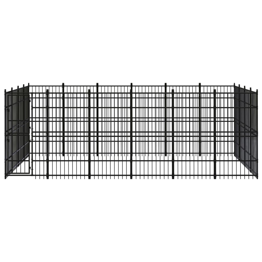Gabbia per Cani da Esterno in Acciaio 22,12 mÂ²