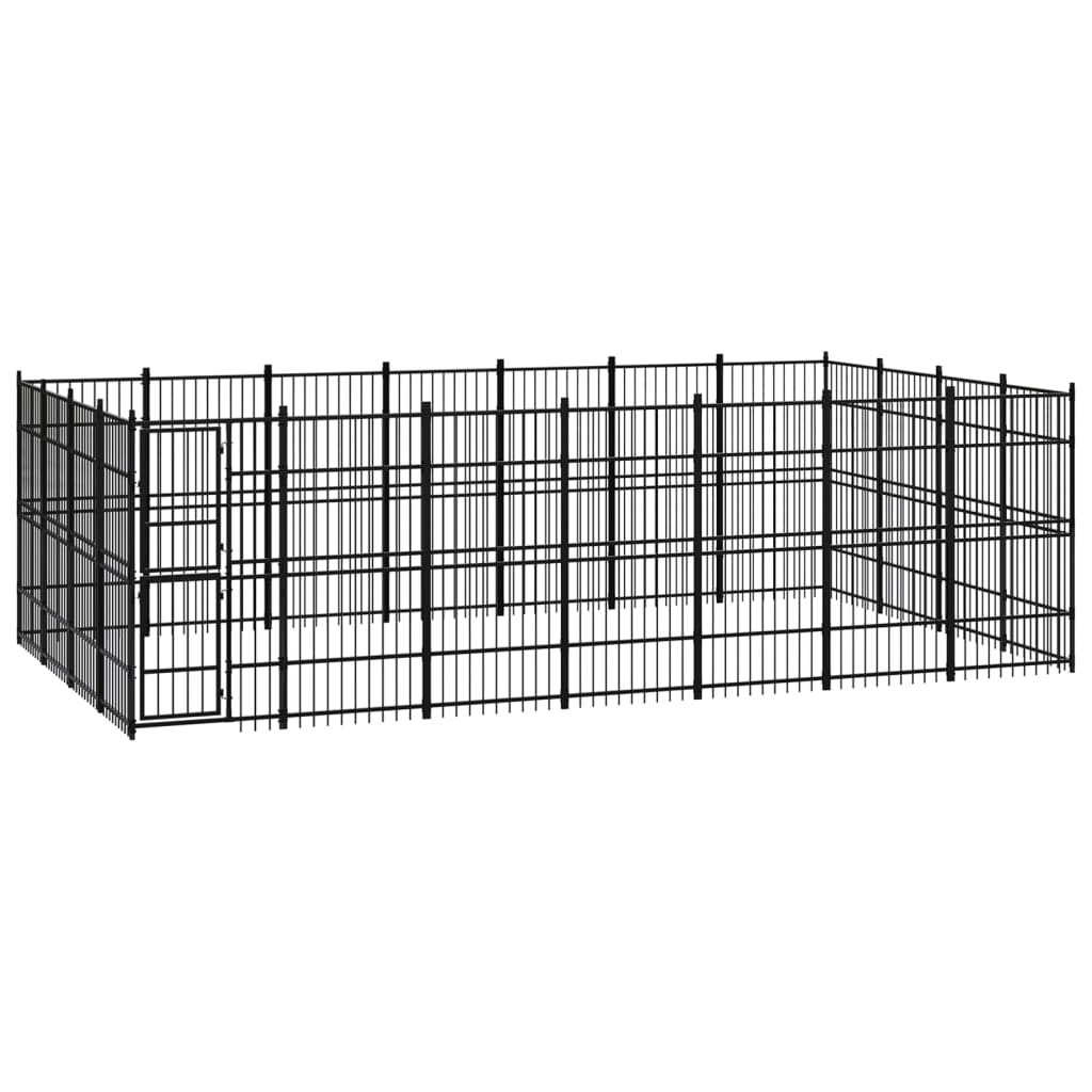 Gabbia per Cani da Esterno in Acciaio 25,8 mÂ²