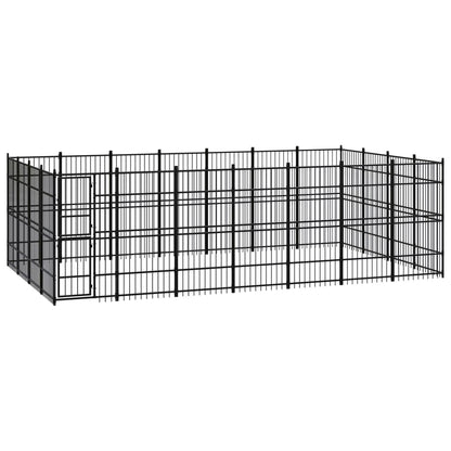 Gabbia per Cani da Esterno in Acciaio 25,8 mÂ²