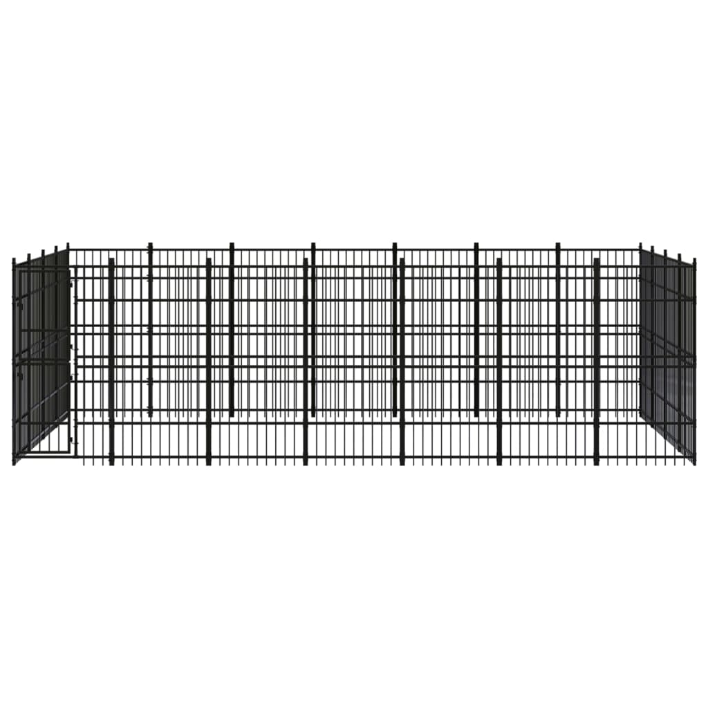 Gabbia per Cani da Esterno in Acciaio 25,8 mÂ²