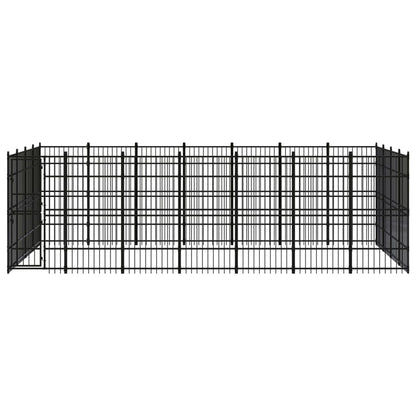 Gabbia per Cani da Esterno in Acciaio 25,8 mÂ²
