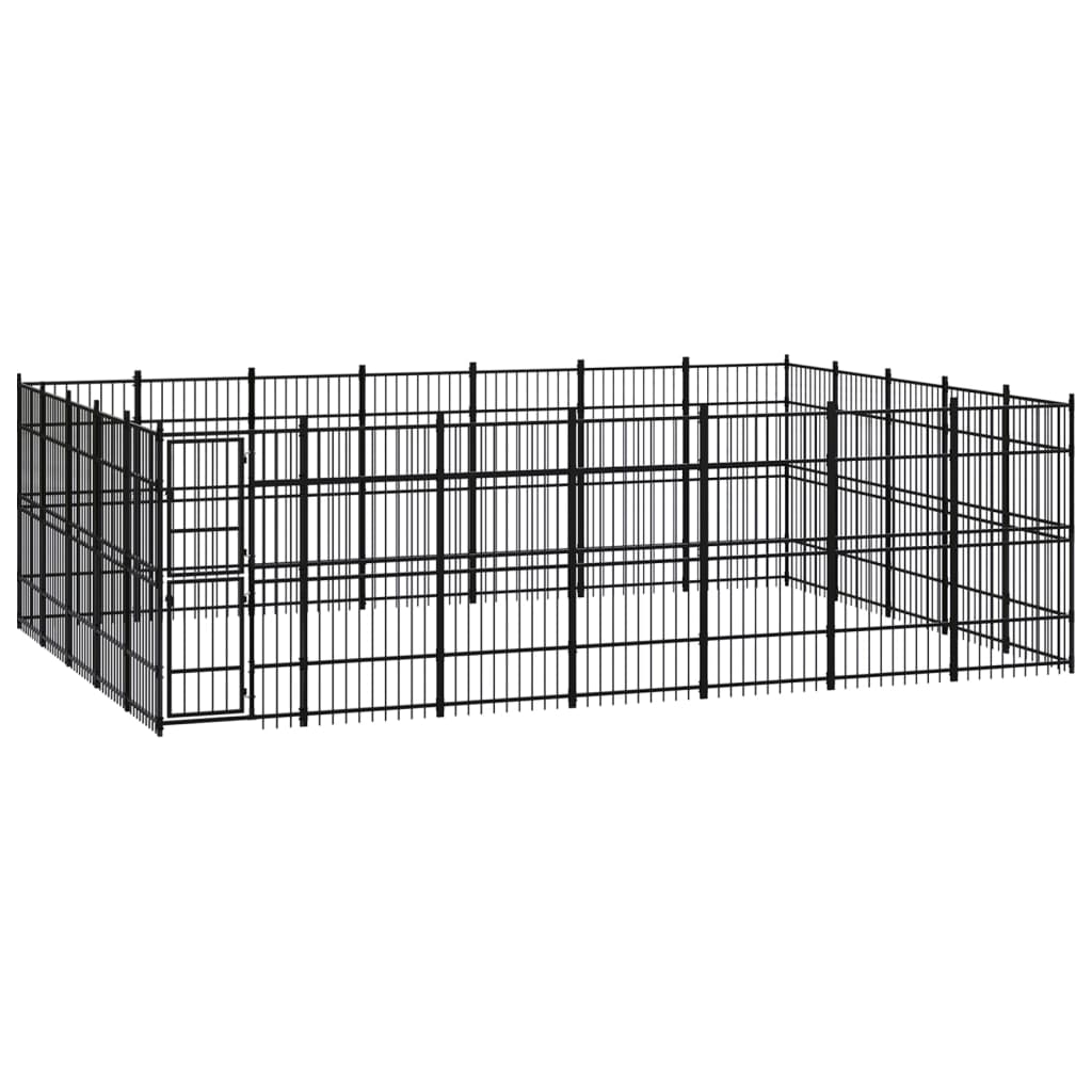 Gabbia per Cani da Esterno in Acciaio 32,26 mÂ²
