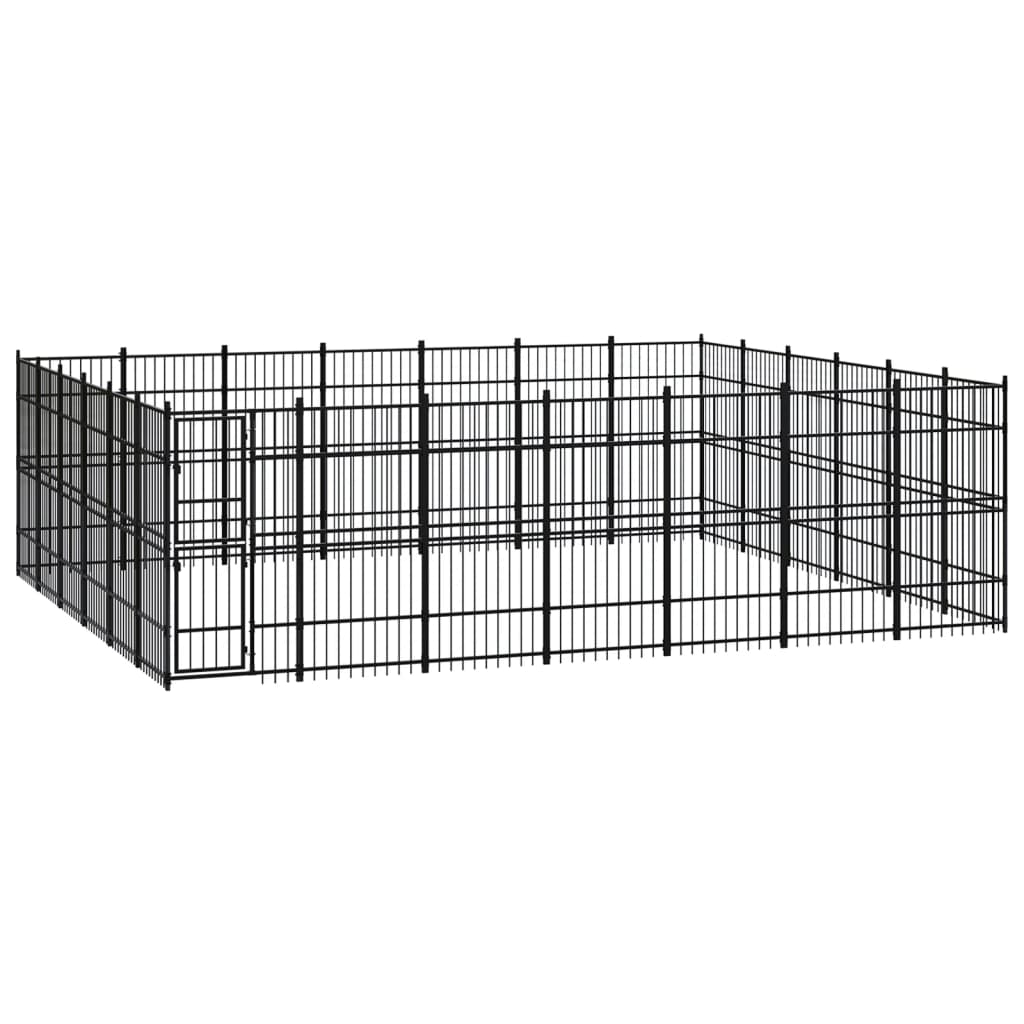 Gabbia per Cani da Esterno in Acciaio 38,71 mÂ²
