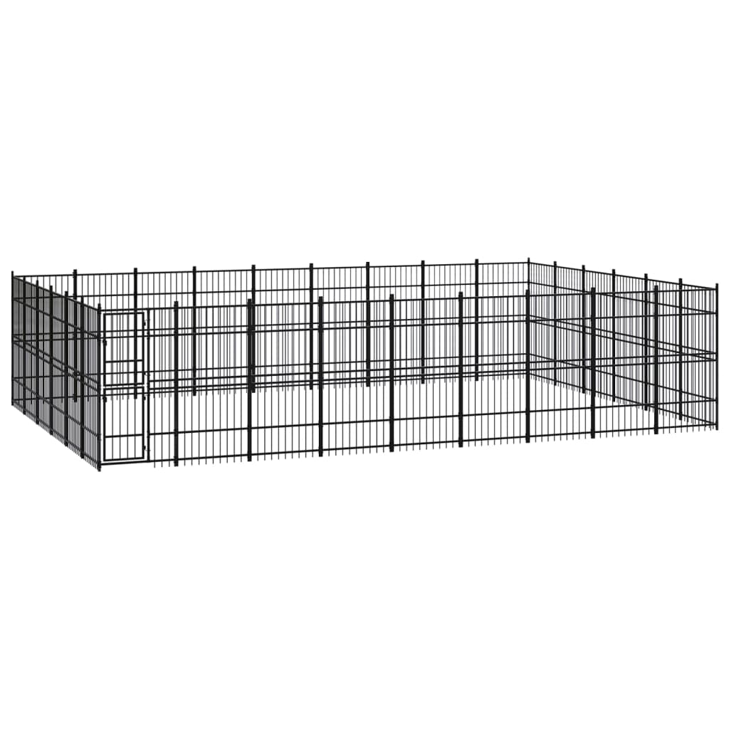 Gabbia per Cani da Esterno in Acciaio 49,77 mÂ²