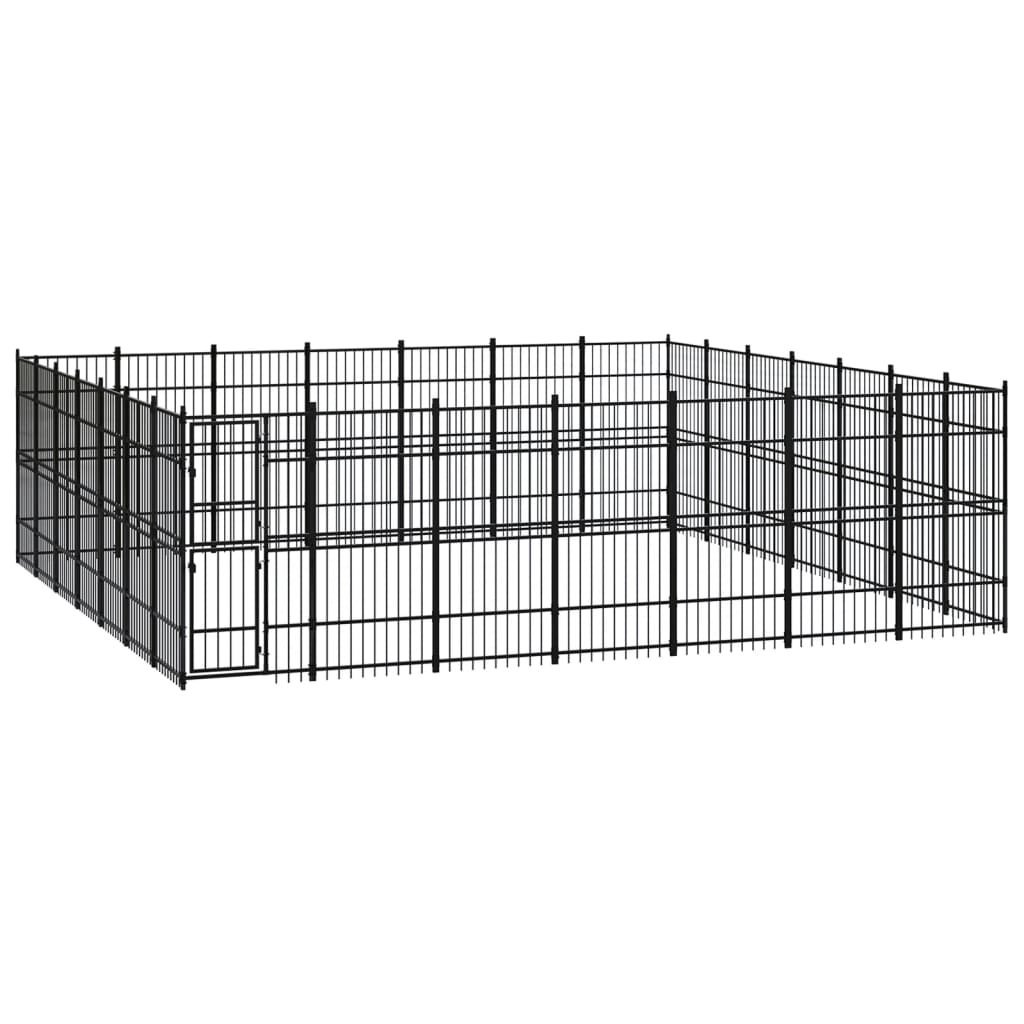 Gabbia per Cani da Esterno in Acciaio 45,16 mÂ²