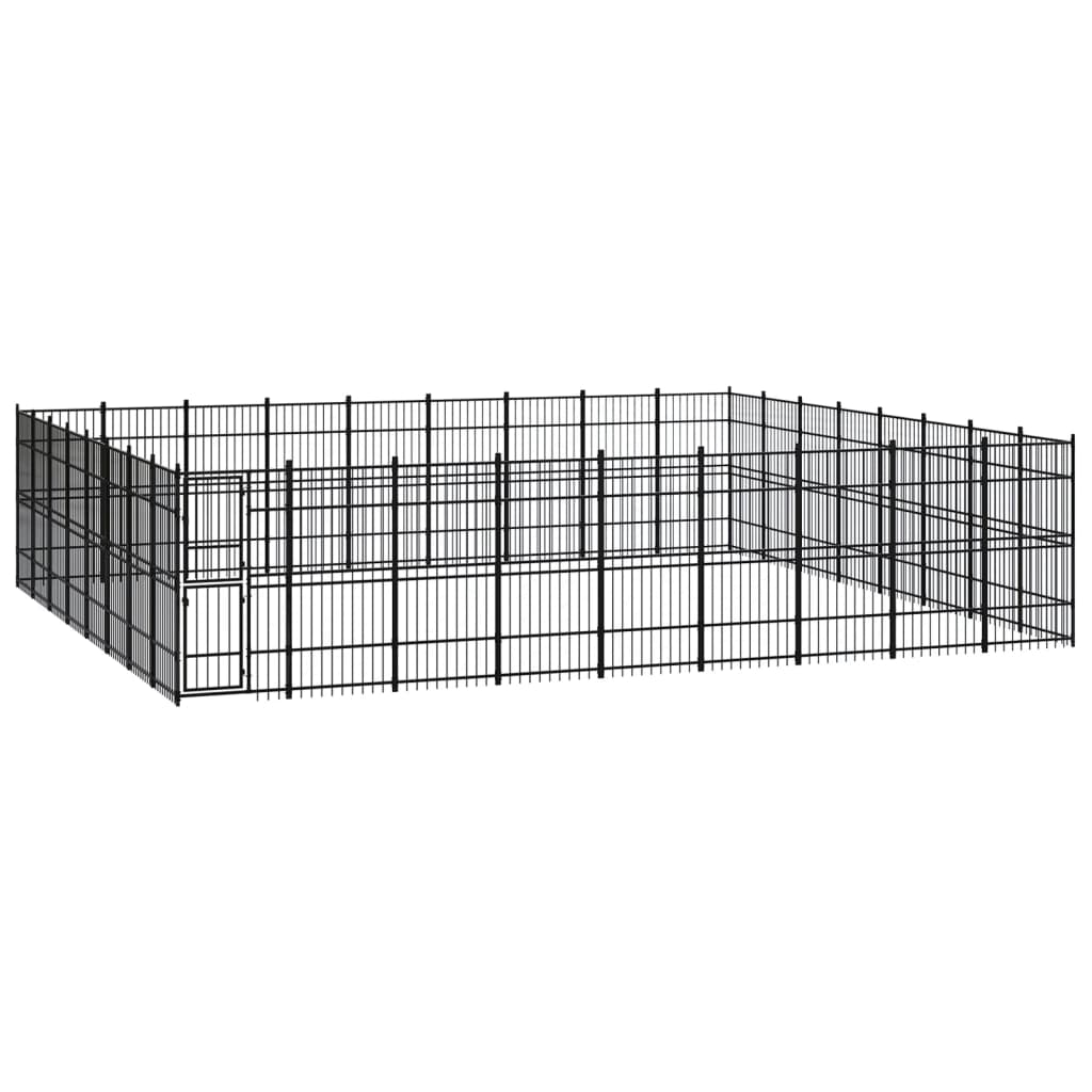 Gabbia per Cani da Esterno in Acciaio 66,36 mÂ²