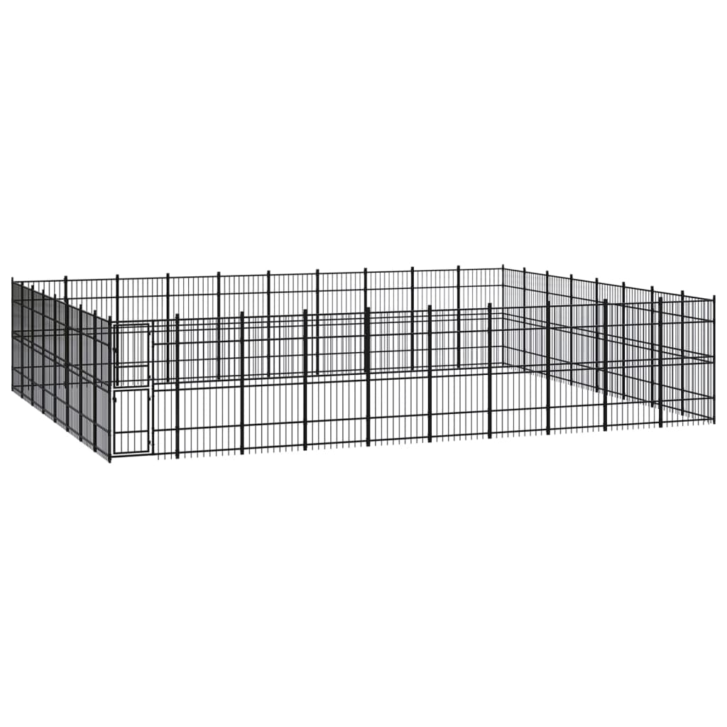 Gabbia per Cani da Esterno in Acciaio 73,73 mÂ²
