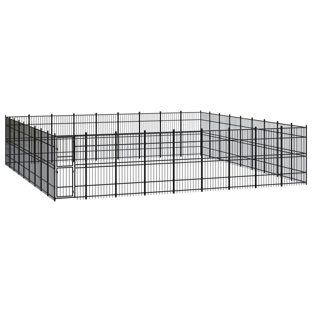 Gabbia per Cani da Esterno in Acciaio 74,65 mÂ²