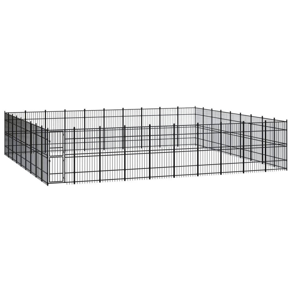 Gabbia per Cani da Esterno in Acciaio 82,94 mÂ²