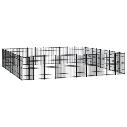 Gabbia per Cani da Esterno in Acciaio 92,16 mÂ²
