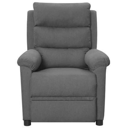 Poltrona reclinabile in tessuto grigio chiaro
