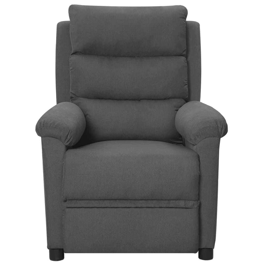 Poltrona reclinabile in tessuto grigio scuro