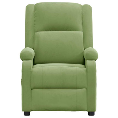 Poltrona Reclinabile Verde Chiaro in Velluto