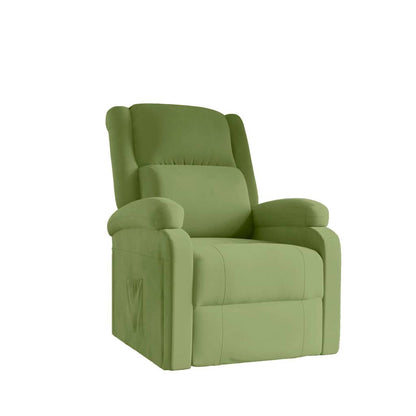 Poltrona Reclinabile Verde Chiaro in Velluto