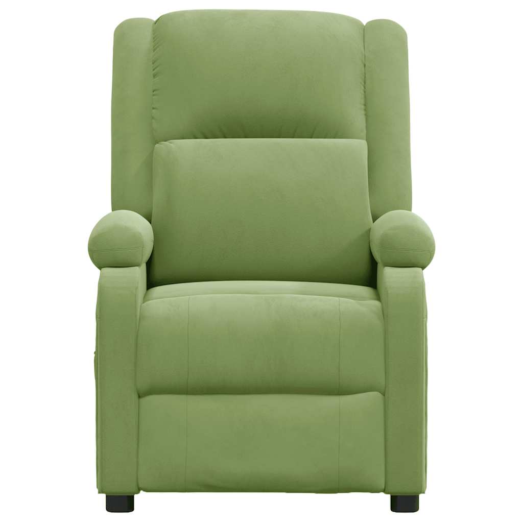 Poltrona Massaggiante Verde Chiaro in Velluto