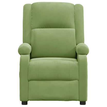 Poltrona Massaggiante Verde Chiaro in Velluto