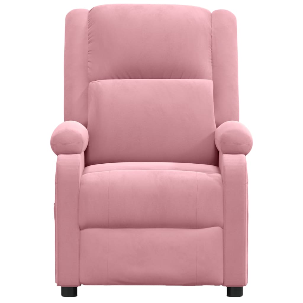 Poltrona Massaggiante Rosa in Velluto