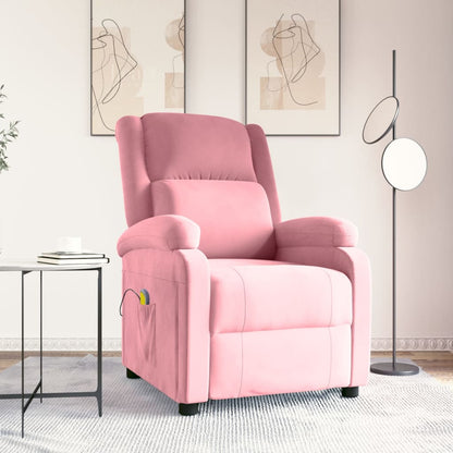 Poltrona Massaggiante Rosa in Velluto