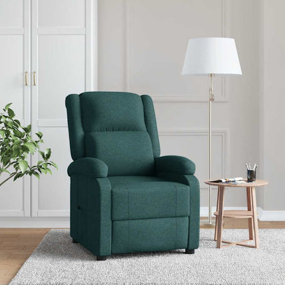 Poltrona Reclinabile in Tessuto Verde Scuro