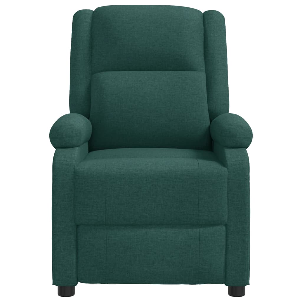 Poltrona ad Ala Massaggiante Verde Scuro in Tessuto