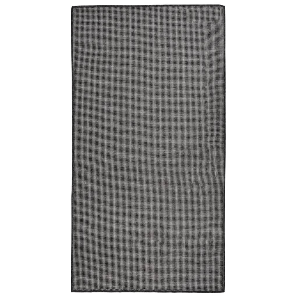 Tappeto da Esterni a Tessitura Piatta 80x150 cm Grigio