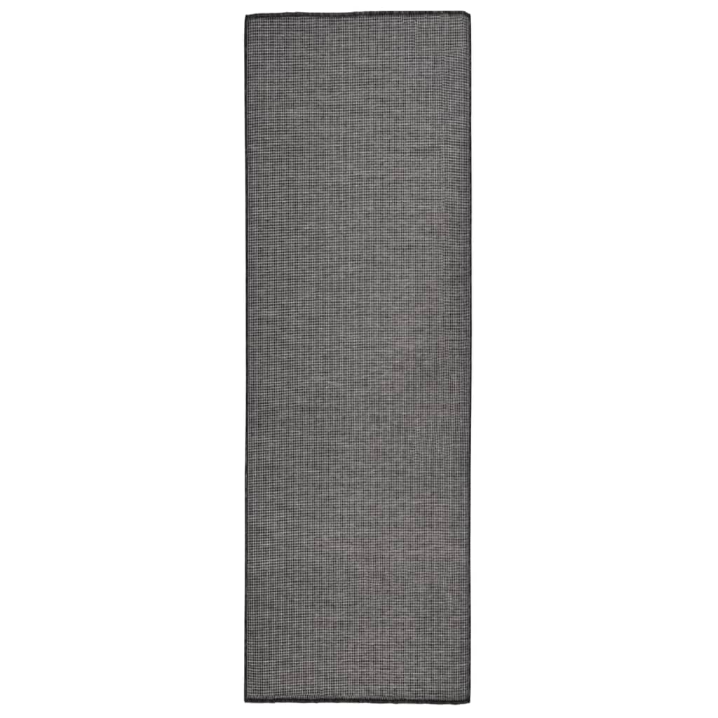 Tappeto da Esterni a Tessitura Piatta 80x250 cm Grigio