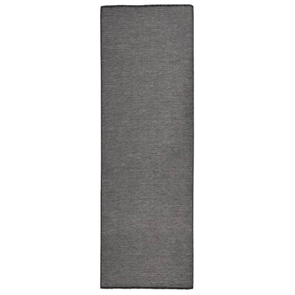 Tappeto da Esterni a Tessitura Piatta 80x250 cm Grigio
