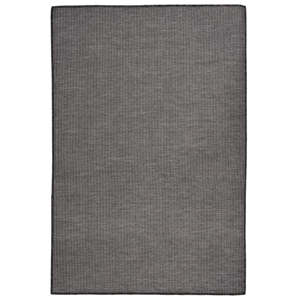 Tappeto da Esterni a Tessitura Piatta 120x170 cm Grigio