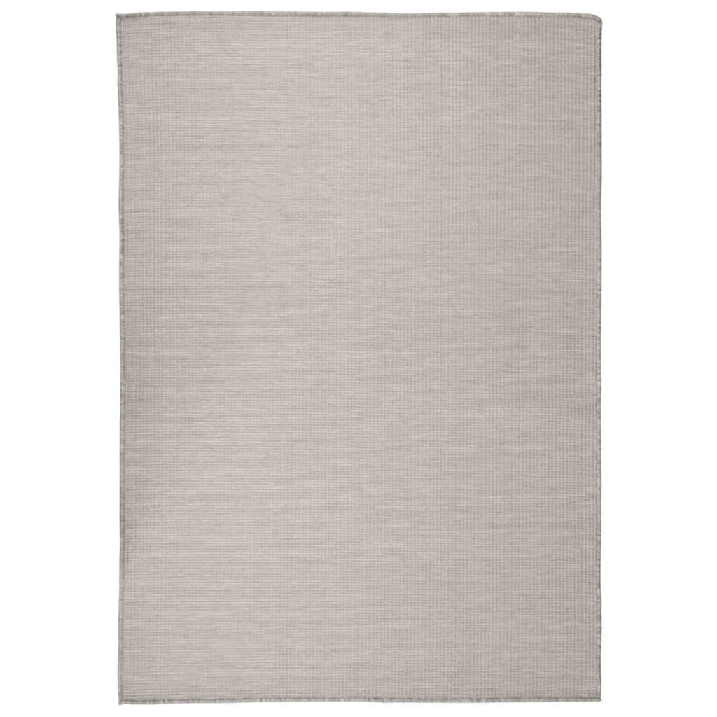 Tappeto da Esterni a Tessitura Piatta 140x200 cm Tortora