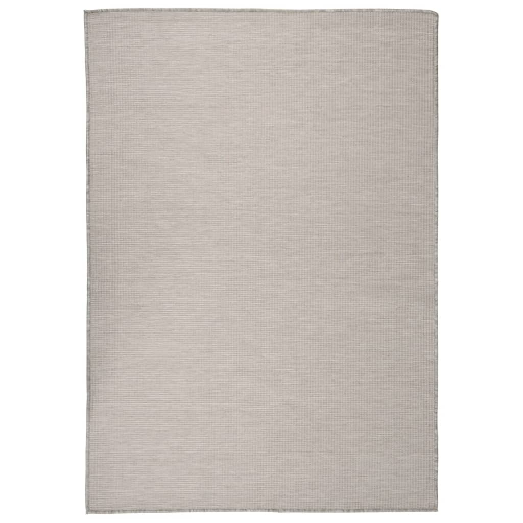 Tappeto da Esterni a Tessitura Piatta 160x230 cm Tortora
