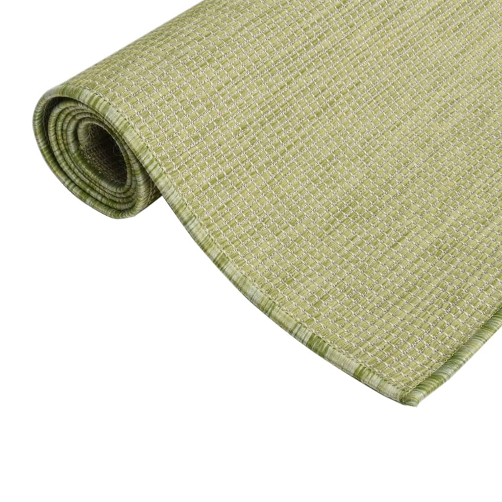 Tappeto da Esterni a Tessitura Piatta 100x200 cm Verde