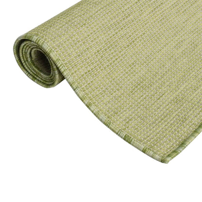 Tappeto da Esterni a Tessitura Piatta 100x200 cm Verde