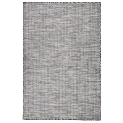 Tappeto da Esterni a Tessitura Piatta 120x170 cm Marrone e blu
