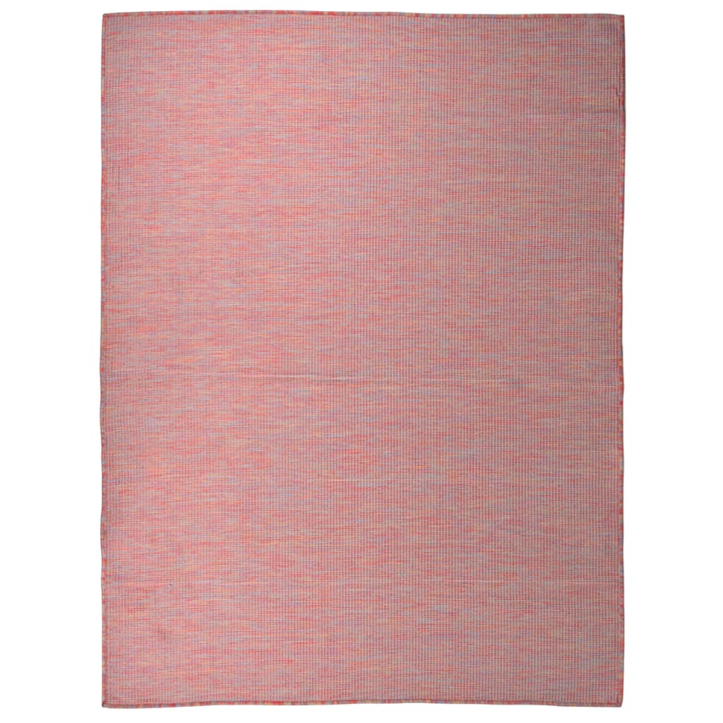 Tappeto da Esterni a Tessitura Piatta 120x170 cm Rosso