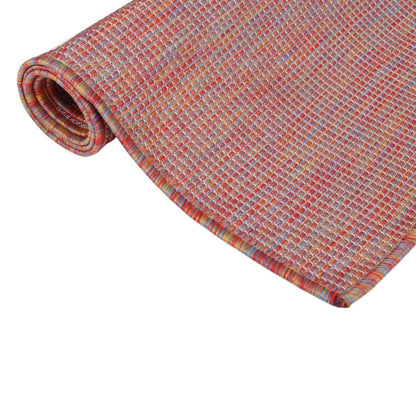 Tappeto da Esterni a Tessitura Piatta 200x280 cm Rosso