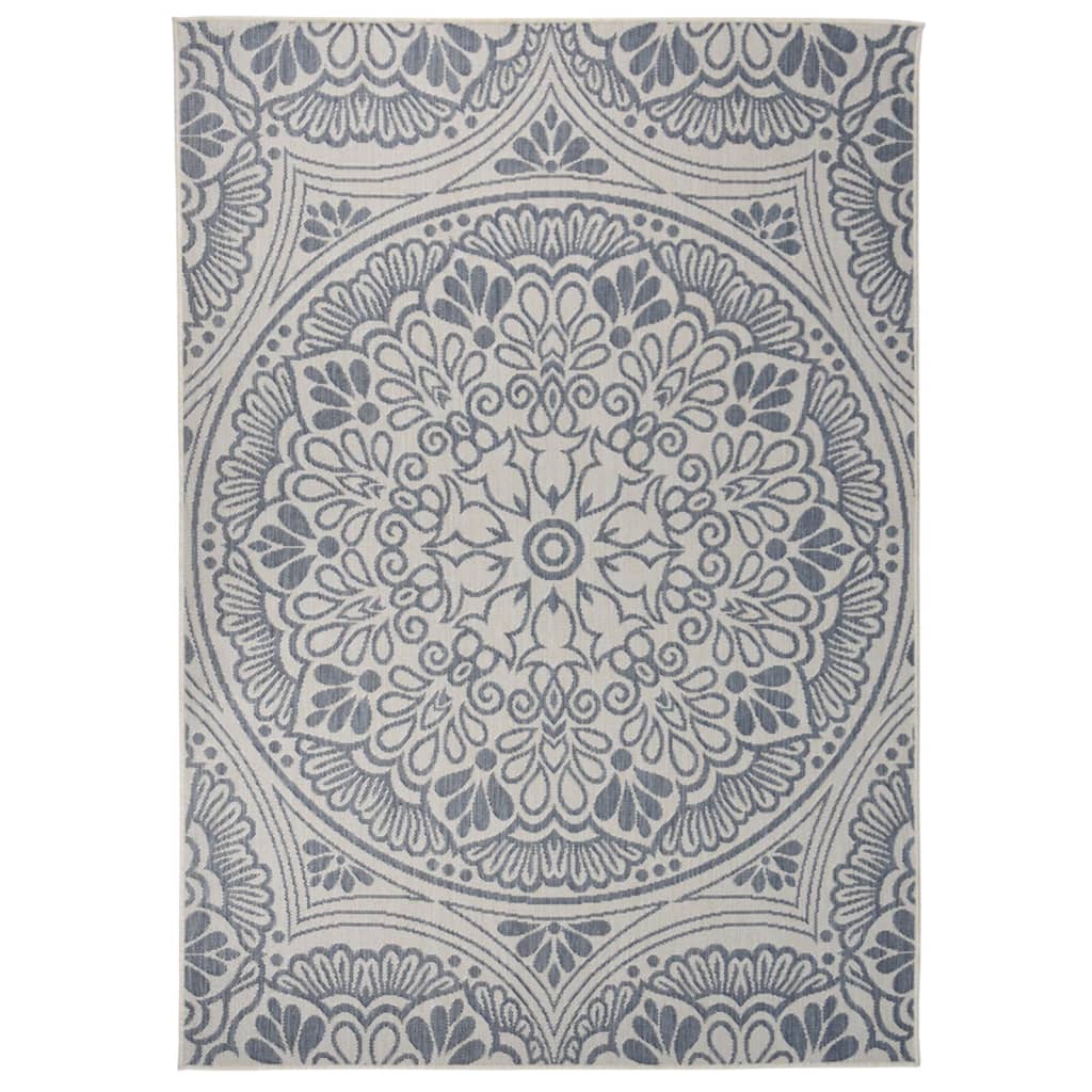 Tappeto da Esterni a Tessitura Piatta 140x200 cm Motivo Blu