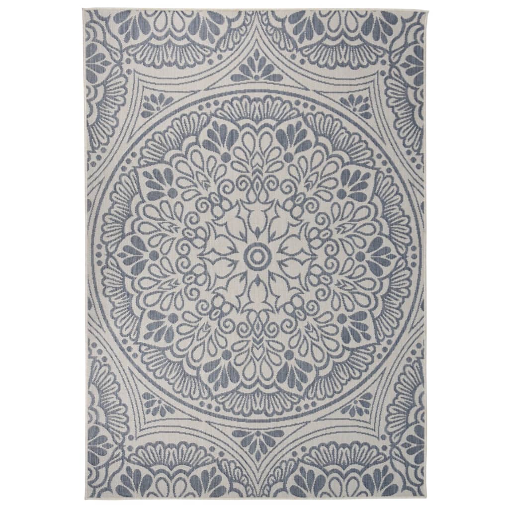 Tappeto da Esterni a Tessitura Piatta 160x230 cm Motivo Blu