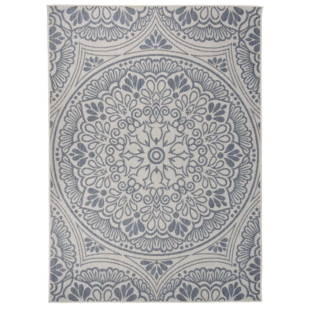Tappeto da Esterni a Tessitura Piatta 200x280 cm Motivo Blu