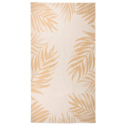 Tappeto da Esterni a Tessitura Piatta 80x150 cm Motivo a Foglie