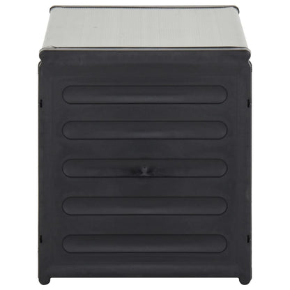 Contenitore per Rifiuti da Giardino Grigio 85x34x40 cm