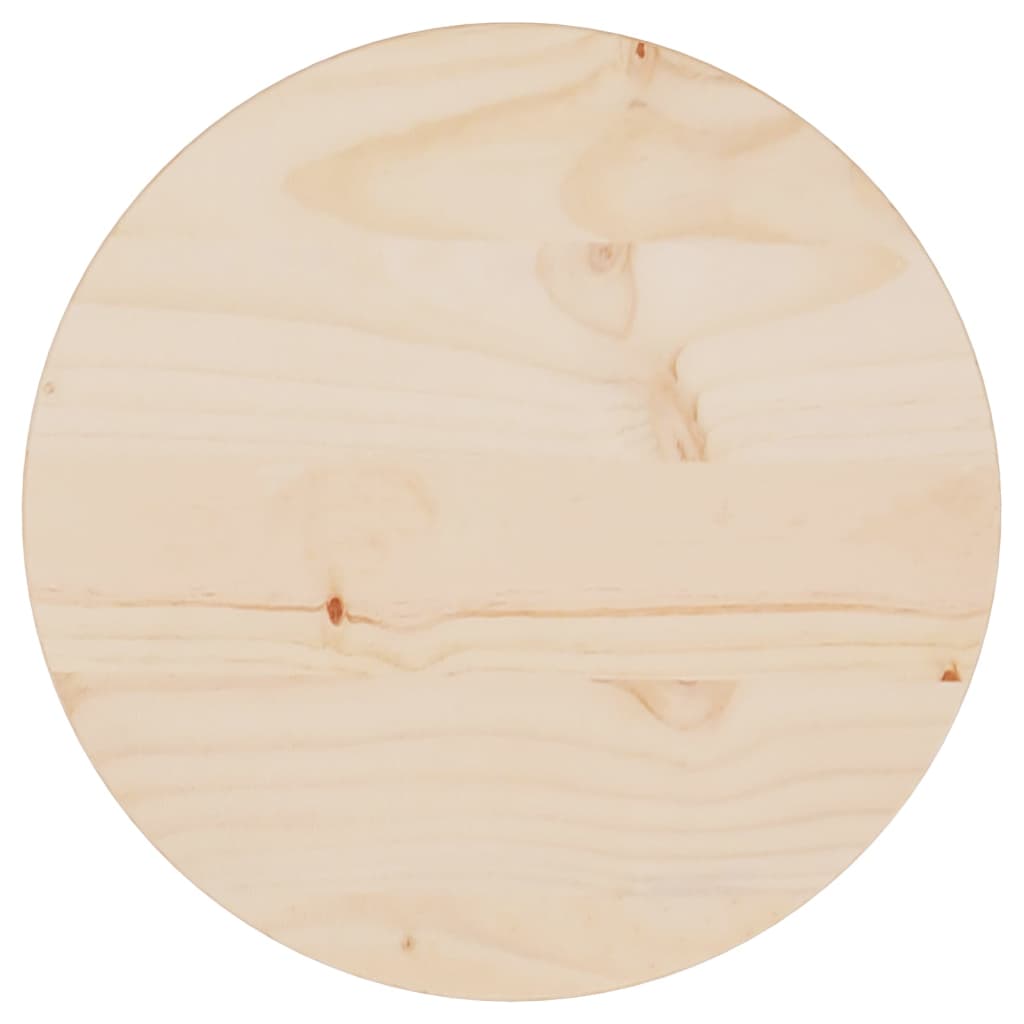 Piano Tavolo Ã˜30x2,5 cm in Legno Massello di Pino
