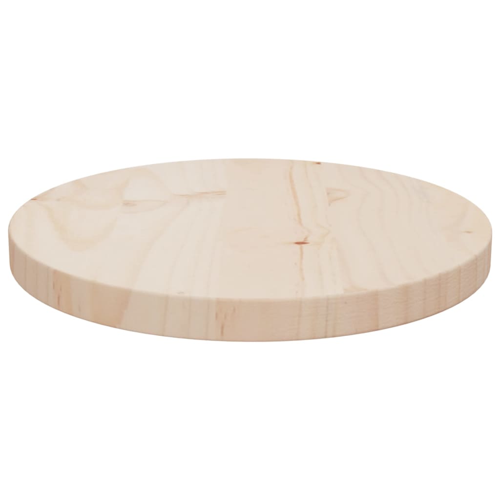 Piano Tavolo Ã˜30x2,5 cm in Legno Massello di Pino